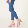 imageAllegra K Womens Crisscross Strap Slip on Block Heel Slide SandalsHot Pink