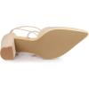imageAllegra K Womens Crisscross Strap Wedding Shoes Pointed Toe Chunky Heels PumpsBeige
