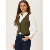 imageAllegra K Womens Denim Jakcet Sleeveless V Neck Button Down Casual Jean Waistcoat VestArmy Green
