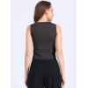 imageAllegra K Womens Denim Jakcet Sleeveless V Neck Button Down Casual Jean Waistcoat VestBlack