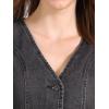 imageAllegra K Womens Denim Jakcet Sleeveless V Neck Button Down Casual Jean Waistcoat VestBlack