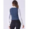 imageAllegra K Womens Denim Jakcet Sleeveless V Neck Button Down Casual Jean Waistcoat VestBlue