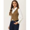 imageAllegra K Womens Denim Jakcet Sleeveless V Neck Button Down Casual Jean Waistcoat VestBrown