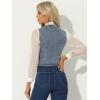 imageAllegra K Womens Denim Jakcet Sleeveless V Neck Button Down Casual Jean Waistcoat VestDusty Blue