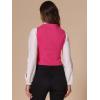 imageAllegra K Womens Denim Jakcet Sleeveless V Neck Button Down Casual Jean Waistcoat VestHot Pink