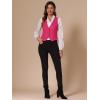 imageAllegra K Womens Denim Jakcet Sleeveless V Neck Button Down Casual Jean Waistcoat VestHot Pink