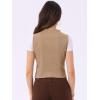 imageAllegra K Womens Denim Jakcet Sleeveless V Neck Button Down Casual Jean Waistcoat VestKhaki