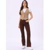 imageAllegra K Womens Denim Jakcet Sleeveless V Neck Button Down Casual Jean Waistcoat VestKhaki