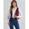 imageAllegra K Womens Denim Jakcet Sleeveless V Neck Button Down Casual Jean Waistcoat VestWine Red