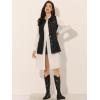 imageAllegra K Womens Denim Vest Sleeveless Button Down Waistcoat Casual Long Jean VestsBlack