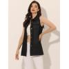 imageAllegra K Womens Denim Vest Sleeveless Button Down Waistcoat Casual Long Jean VestsBlack