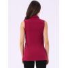 imageAllegra K Womens Denim Vest Sleeveless Button Down Waistcoat Casual Long Jean VestsDark Red