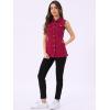 imageAllegra K Womens Denim Vest Sleeveless Button Down Waistcoat Casual Long Jean VestsDark Red