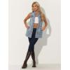 imageAllegra K Womens Denim Vest Sleeveless Button Down Waistcoat Casual Long Jean VestsGrey Blue