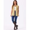 imageAllegra K Womens Denim Vest Sleeveless Button Down Waistcoat Casual Long Jean VestsKhaki