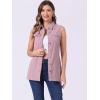 imageAllegra K Womens Denim Vest Sleeveless Button Down Waistcoat Casual Long Jean VestsPink