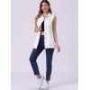 imageAllegra K Womens Denim Vest Sleeveless Button Down Waistcoat Casual Long Jean VestsWhite