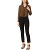 imageAllegra K Womens Dressy Long Sleeve Blouses Chiffon Pleated Tie Neck Office Top ShirtCoffee