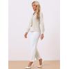 imageAllegra K Womens Dressy Long Sleeve Blouses Chiffon Pleated Tie Neck Office Top ShirtLight Beige