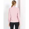 imageAllegra K Womens Dressy Long Sleeve Blouses Chiffon Pleated Tie Neck Office Top ShirtPink