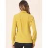 imageAllegra K Womens Dressy Long Sleeve Blouses Chiffon Pleated Tie Neck Office Top ShirtYellows