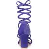 imageAllegra K Womens Faux Velvet Lace Up Chunky Heel Strappy SandalsPurple