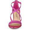 imageAllegra K Womens Glitter Crisscross Strap Block Heels SandalsHot Pink