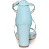 imageAllegra K Womens Glitter Crisscross Strap Block Heels SandalsLight Blue