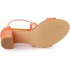 imageAllegra K Womens Glitter Crisscross Strap Block Heels SandalsOrange