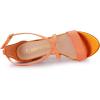 imageAllegra K Womens Glitter Crisscross Strap Block Heels SandalsOrange