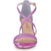 imageAllegra K Womens Glitter Crisscross Strap Block Heels SandalsPurple