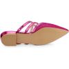 imageAllegra K Womens Glitter Pointed Toe Flat MulesHot Pink