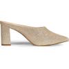 imageAllegra K Womens Glitter Pointed Toe Slip on Chunky Heels Slide MulesGold