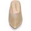 imageAllegra K Womens Glitter Pointed Toe Slip on Chunky Heels Slide MulesGold