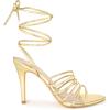 imageAllegra K Womens Lace Up Stiletto Heel Strappy SandalsGold