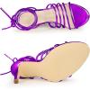 imageAllegra K Womens Lace Up Stiletto Heel Strappy SandalsPurple