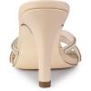 imageAllegra K Womens Open Toe Rhinestone Strappy Stiletto Heels Sandals Slip On Slip On MulesBeige