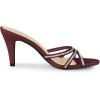 imageAllegra K Womens Open Toe Rhinestone Strappy Stiletto Heels Sandals Slip On Slip On MulesBurgundy