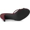 imageAllegra K Womens Open Toe Rhinestone Strappy Stiletto Heels Sandals Slip On Slip On MulesBurgundy