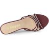 imageAllegra K Womens Open Toe Rhinestone Strappy Stiletto Heels Sandals Slip On Slip On MulesBurgundy