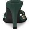 imageAllegra K Womens Open Toe Rhinestone Strappy Stiletto Heels Sandals Slip On Slip On MulesDark Green