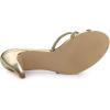 imageAllegra K Womens Open Toe Rhinestone Strappy Stiletto Heels Sandals Slip On Slip On MulesGold