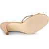 imageAllegra K Womens Open Toe Rhinestone Strappy Stiletto Heels Sandals Slip On Slip On MulesNude