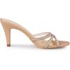 imageAllegra K Womens Open Toe Rhinestone Strappy Stiletto Heels Sandals Slip On Slip On MulesNude