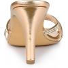imageAllegra K Womens Open Toe Rhinestone Strappy Stiletto Heels Sandals Slip On Slip On MulesRose Gold
