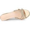 imageAllegra K Womens Open Toe Rhinestone Strappy Stiletto Heels Sandals Slip On Slip On MulesRose Gold