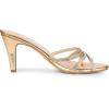 imageAllegra K Womens Open Toe Rhinestone Strappy Stiletto Heels Sandals Slip On Slip On MulesRose Gold