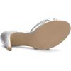 imageAllegra K Womens Open Toe Rhinestone Strappy Stiletto Heels Sandals Slip On Slip On MulesSilver