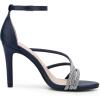 imageAllegra K Womens Open Toe Rhinestone Strappy Stiletto Heels SandalsNavy Blue