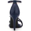 imageAllegra K Womens Open Toe Rhinestone Strappy Stiletto Heels SandalsNavy Blue
